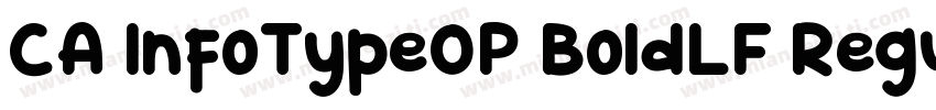 CA InfoTypeOP BoldLF Regular字体转换